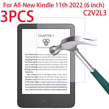 3 Упаковки Защитной пленки из закаленного стекла 9H Для 2022 Kindle 11-го поколения 6-дюймовый Планшет C2V2L3 Защитная пленка для электронной книги Glass