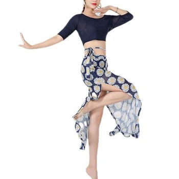 2023 Комплект костюмов для танца живота Женская Элегантная юбка Тренировочный костюм для Восточных танцев Для женщин Одежда для выступлений в стиле Танца живота