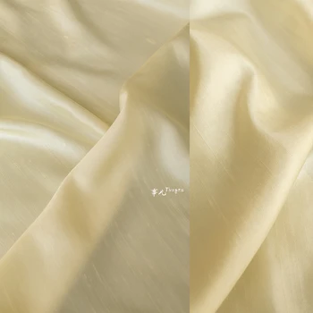 Tussah Silk Double Palace-Ткань из дикого шелка Серого цвета, может быть окрашена в экологически чистую дизайнерскую ткань/Цена 50 см