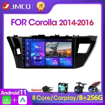 JMCQ Android 11 2DIN DSP Автомобильный Радио Мультимедийный Видеоплеер Для Toyota Corolla Ralink 2014-2016 Навигация GPS Головное Устройство Carplay