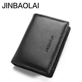 JINBAOLAI, Мужской короткий кошелек, Мужской держатель для кредитных карт, деловой держатель для карт Из Искусственной Кожи, Модный Мужской кошелек, держатель для карт