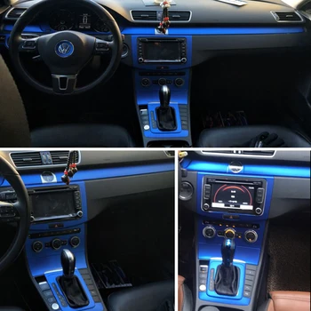 Автомобильный стайлинг 3D/5D из углеродного волокна, Внутренняя отделка Центральной консоли, изменение цвета, Литье, наклейки Для Volkswagen VW CC/Passat B7