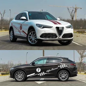 Автомобильные наклейки для спортивного автомобиля Alfa Romeo Stelvio body, декоративные наклейки Stelvio, персонализированные автомобильные наклейки на заказ