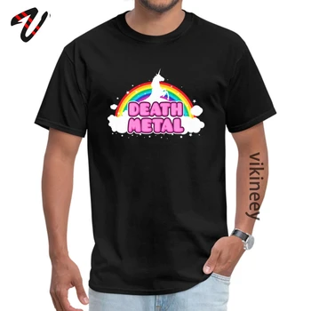 ДЭТ-МЕТАЛ Забавный Единорог Rainbow Mosh Parody Мужская футболка Go To Hell Интересный дизайн, новая футболка с мультяшным принтом для мальчиков