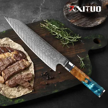 XITUO Новый Кухонный Нож Kiritsuke Gyuto Knife Pro Японский VG10 Из Дамасской Стали С Острым Лезвием, Кливер, Ножи Для Нарезки, Инструменты Для Приготовления Пищи