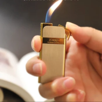 2023 Металлическая ультратонкая портативная зажигалка Zorro на бутановом газе, Аксессуары для курения сигар, Мужской подарочный инструмент для зажигания