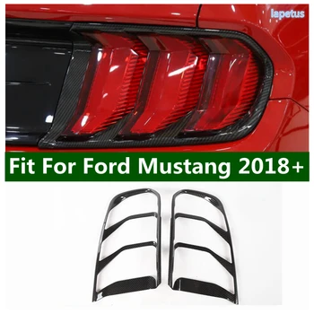 Lapetus Задний Задний фонарь багажника, Декоративная рамка, накладка, подходит для Ford Mustang 2018 2019 2020, АБС-карбоновое волокно