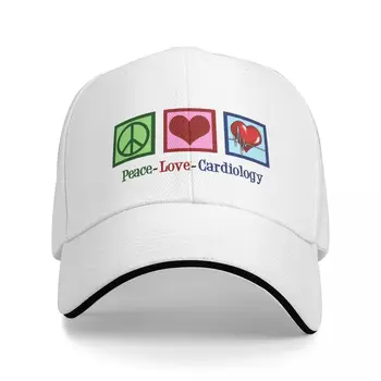 Бейсбольная кепка Для Мужчин И Женщин, инструментальный ремешок Peace Love, Кардиологический козырек для гольфа, Новинка в шляпе