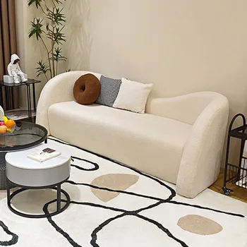 Эластичный диван Xxl в скандинавском стиле, 3-местный, белый изогнутый диван, мягкий дизайн, эргономичный диван для ленивого комфорта, мебель для спальни Soggiorno