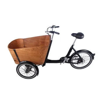 Тенденции Деревянная Рама Электрический Трехколесный Велосипед для взрослых 3 Колеса Голландский Грузовой Велосипед Семейный Велосипед Детский Скутер для Продажи Бесплатная доставка