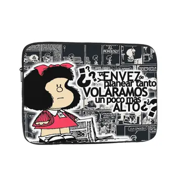 Сумка для ноутбука Рукав 12 13 15 17 Дюймов Сумка для Ноутбука Чехол для Macbook Air Pro Mafalda Аниме Клетчатый Компьютерный Противоударный Чехол