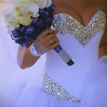 Роскошное бальное платье из хрустального Тюля, свадебные платья 2022, плиссированное свадебное платье Принцессы с блестящими стразами