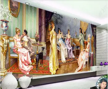 3d фотообои на стену на заказ, настенная роспись в европейском стиле для придворных благородных вечеринок, декор для гостиной, Обои для стен в рулонах