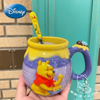 Оригинальная ложка для перемешивания кофе Disney с Микки Маусом и Минни Винни-Пухом, Кружка, ложка с длинной ручкой