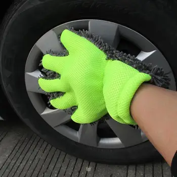 5-пальцевые мягкие перчатки для мытья автомобилей, мойки окон, кузова, чистки, мягкие перчатки из микрофибры с полными пальцами, Щетка для чистки полотенец