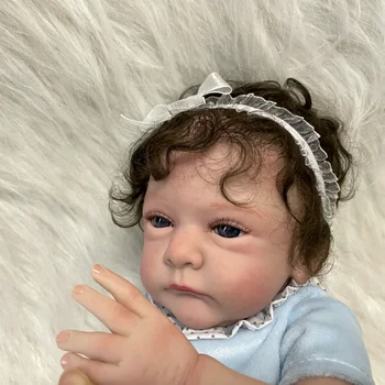 20-дюймовая готовая кукла Bebe Reborn Baby с 3D-росписью, высококачественная готовая кукла-реборн с укорененными волосами