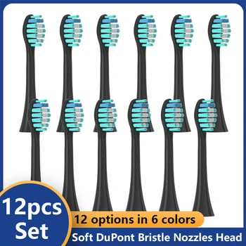 12 шт. Замена для Apiyoo A7/P7/Y8/Pikachu SVP/MOLE насадки для зубных щеток Электрические зубные мягкие насадки DuPont Smart Clean Head