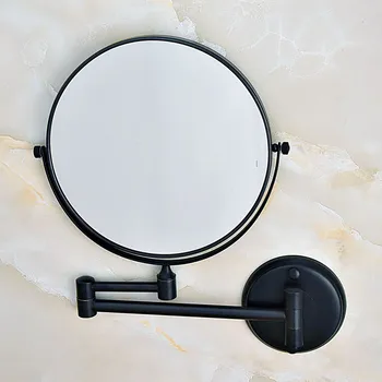 Бронзовое, натертое маслом Настенное Складное 8-дюймовое Туалетное столик с двусторонним зеркалом для макияжа с 3-кратным увеличением Dba634