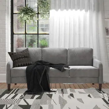 Трехместный диван в Марбелье, мебель для гостиной, серый бархат