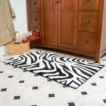 набор черно-белых ковриков для ванной Zebra из 2 предметов (21